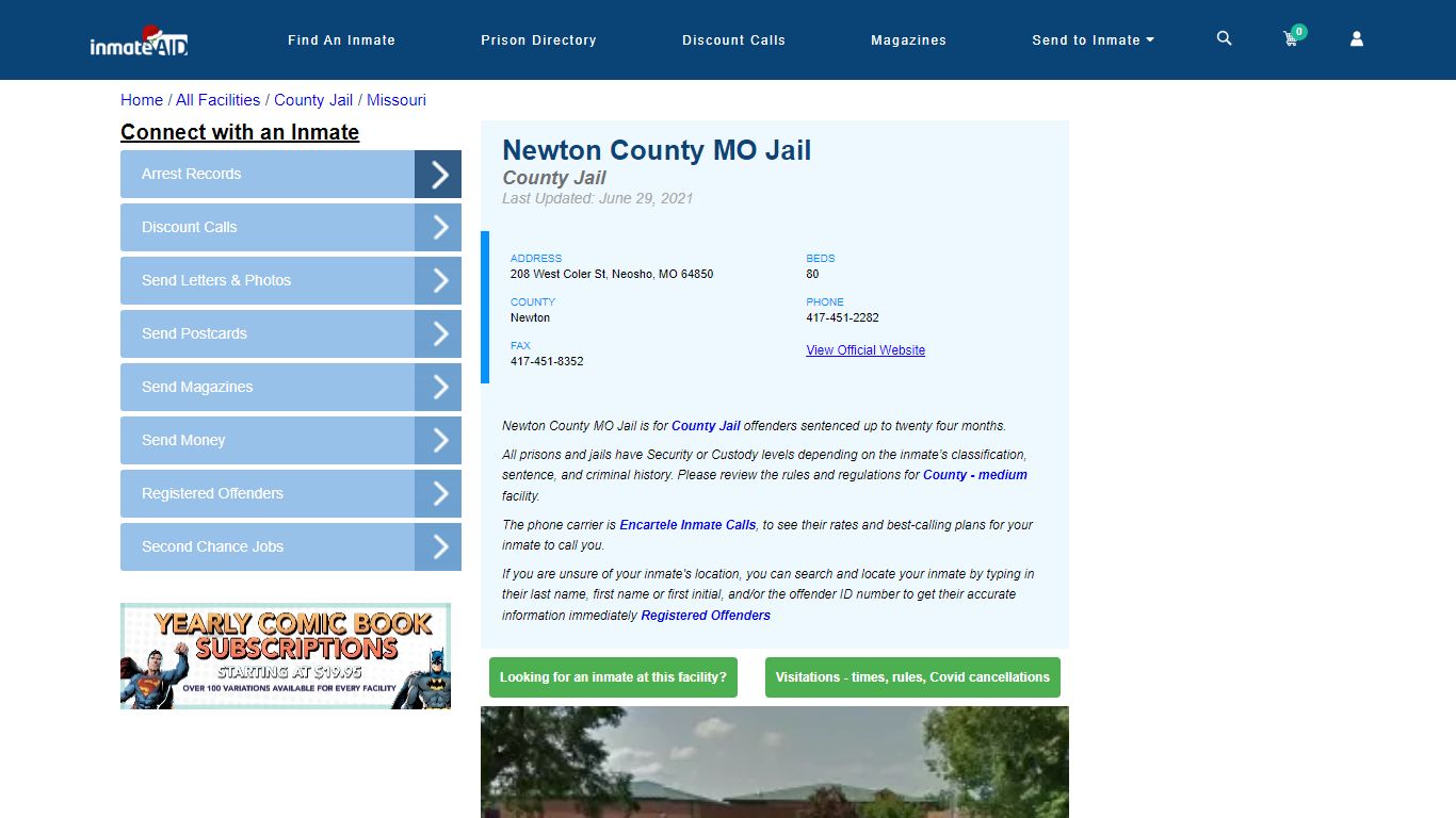 Newton County MO Jail - Inmate Locator - Neosho, MO