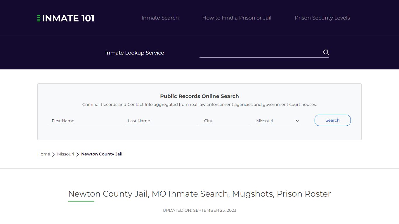 Newton County Jail, MO Inmate Search, Mugshots, Prison Roster