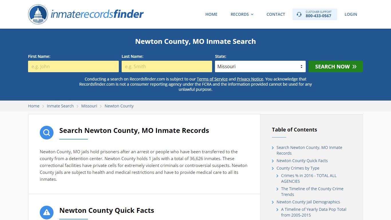 Newton County, MO Inmate Lookup & Jail Records Online